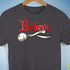 Believe Agender Pride Jingle Bell Premium Unisex T-Shirt - Dark Grey Heather